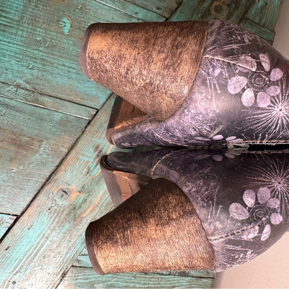 Rovers Womens Size 40 EUR Grey Leather Zip Laces Floral Steampunk Ankle Boots - Picture 8 of 16